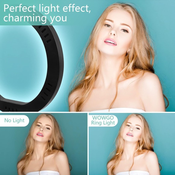 NIB-Ring Light 10in  LED Selfie Ring Light with Tripod & Wireless Remote Control - Picture 4 of 11